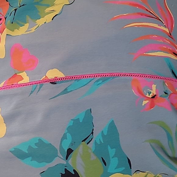 New NATURAL LIFE Asymmetrical Dress - Blue with Floral Accents - Picture 4 of 6